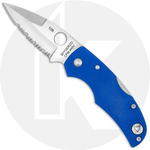 Spyderco Native G10 C41GPSBL - Limited Run - Part Serrated CPM 440V - Blue G10 - Discontinued Item - Serial Numbered - BNIB - 1999