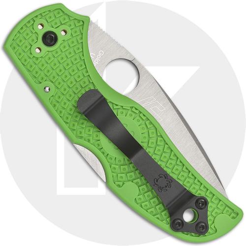 Spyderco Native 5 Salt C41SGR5 - LC200N - Serrated - Green FRN - Back Lock - USA Made