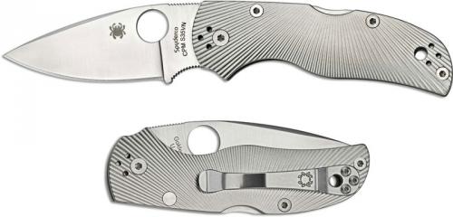 Spyderco Native5 Knife, Fluted Titanium, SP-C41TIFP5