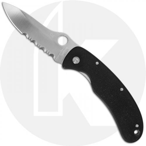 Spyderco Tim Wegner C48GPS - Part Serrated ATS-34 Drop Point - Black G10 - Discontinued Item - Serial Numbered - BNIB - 1997