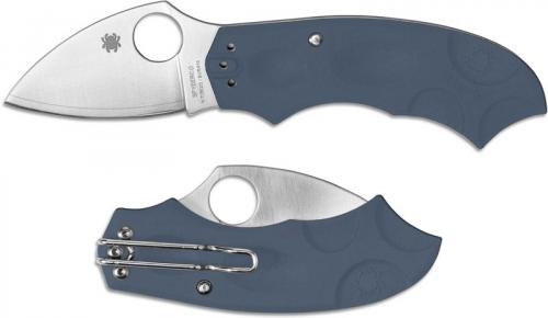 Spyderco C64PBLE Meerkat Knife Sprint Run, V-Toku2 SUS410 Blade, Blue Gray FRN Handle with Phantom Lock