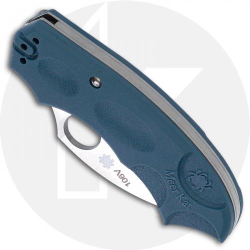 Spyderco Meerkat Knife - C64JPBG - VG10 Drop Point - Blue / Gray FRN - Sprint Run - Discontinued Item - Serial # - BNIB
