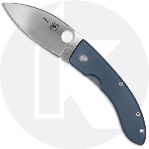 Spyderco Lum Chinese Folder C65BLP - VG-10 - Blue Almite - Discontinued Item - Serial Numbered - BNIB - 2002