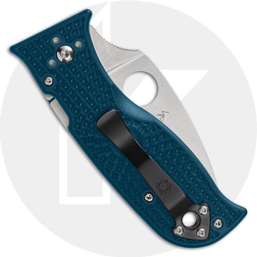 Spyderco Lil Temperance 3 Lightweight C69PBL3K390 Knife - Bohler K390 - Blue FRN - Compression Lock Folder