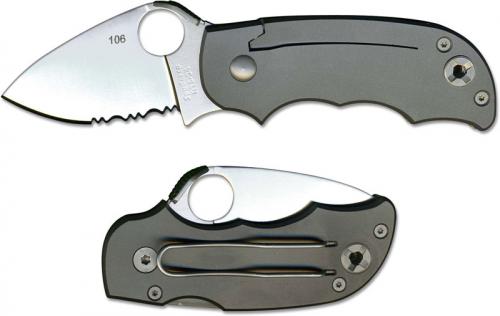 Spyderco Salsa Titanium Knife - C71PSTI - Part Serrated - Titanium Handle - Discontinued Item - Serial # - BNIB - Circa 2002