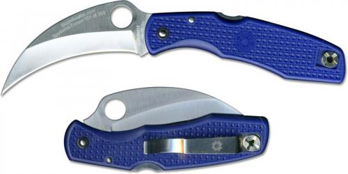 Spyderco SpyderHawk Knife - C77PBL Plain Edge - RARE Blue FRN with Bladeforms Blade Mark - Discontinued Item - Serial # - BNIB - Circa 2003