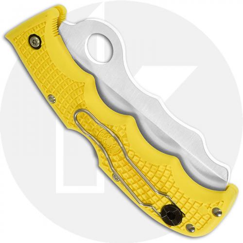 Spyderco Assist Salt Knife - Part Serrated H-2 - Yellow FRN