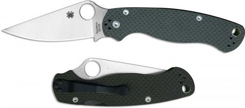 Spyderco C81CF52100P2 Para Military 2 Knife Limited 52100 Blade with Carbon Fiber Handle