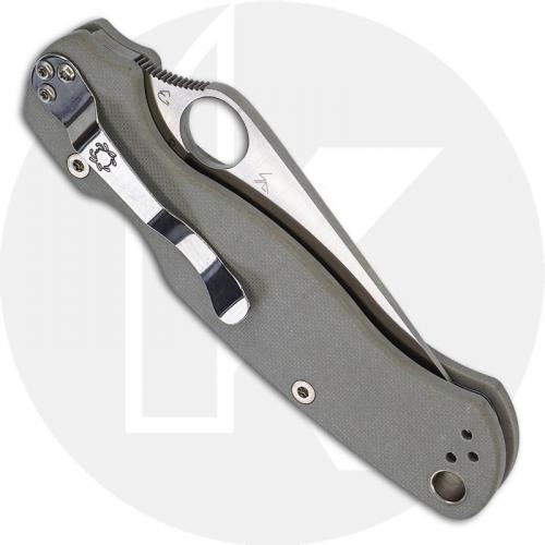 Spyderco Para Military 2 C81GGY20CP2 - 2011 Sprint Run - CTS 20CP - Gray G10 - Serial Numbered - BNIB