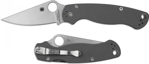 Spyderco Para Military 2 C81GPGY2 - Sprint Run - CPM CRUWEAR - Gray G10 - Serial Numbered - BNIB