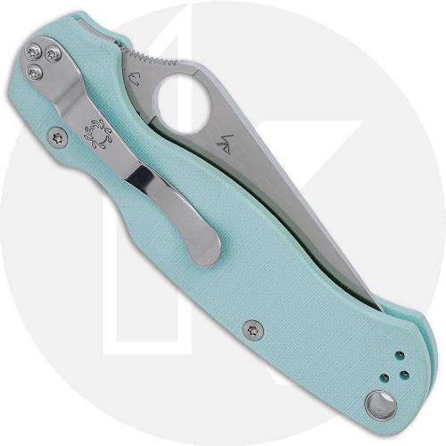 Spyderco Para Military 2 Knife - Satin CPM S90V - Teal G10