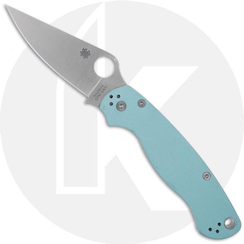 Spyderco Para Military 2 Knife - Satin CPM S90V - Teal G10