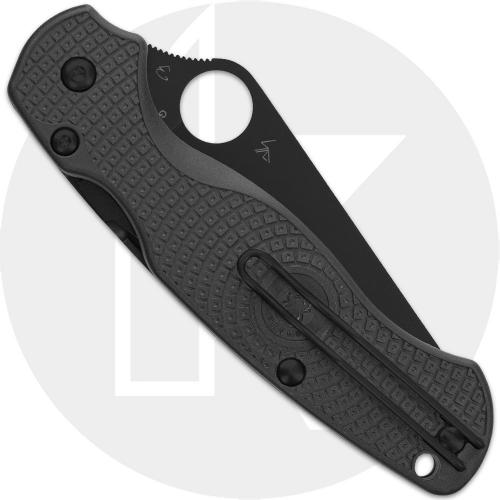 Spyderco Para Military 2 Lightweight C81PBBK2 Knife - DLC CTS BD1N Blade - Black FRN - USA Made