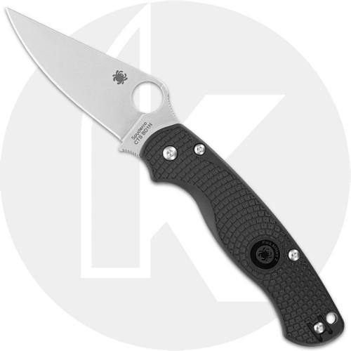 Spyderco Para Military 2 Lightweight C81PBK2 Knife - Satin CTS BD1N Blade - Black FRN - USA Made