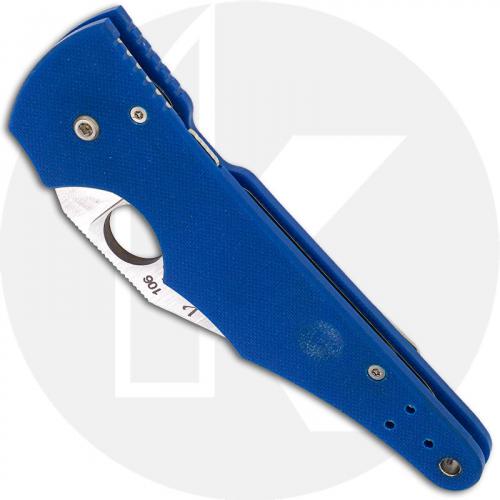 Spyderco Yojimbo C85GPBL - S30V Modified Wharncliffe - Blue G10 - Discontinued Item - Serial Numbered - BNIB