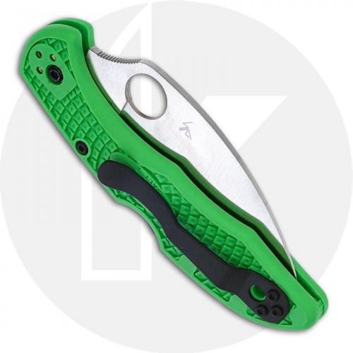 Spyderco Salt 2 Wharncliffe Knife - C88FPWCGR2 - LC200N Wharncliffe - Green FRN - Lock Back