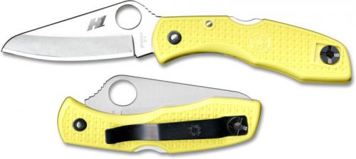 Spyderco Knives: Spyderco Salt I Knife, Yellow Handle, SP-C88PYL