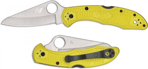 Spyderco C88PYL2 Salt 2 Rust Proof Blade Yellow FRN Lockback Folding Knife