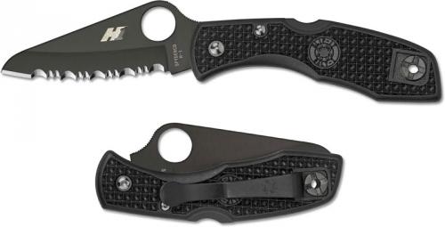 Spyderco Salt I, Serrated Black Blade and Black Handle, SP-C88SBBK