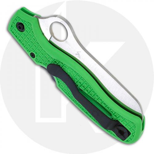 Spyderco Atlantic Salt Knife - C89FPGR - LC200N Sheepfoot - Green FRN - Lock Back