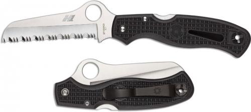 Spyderco Knives Spyderco Atlantic Salt Knife, Black Handle Serrated, SP-C89SBK