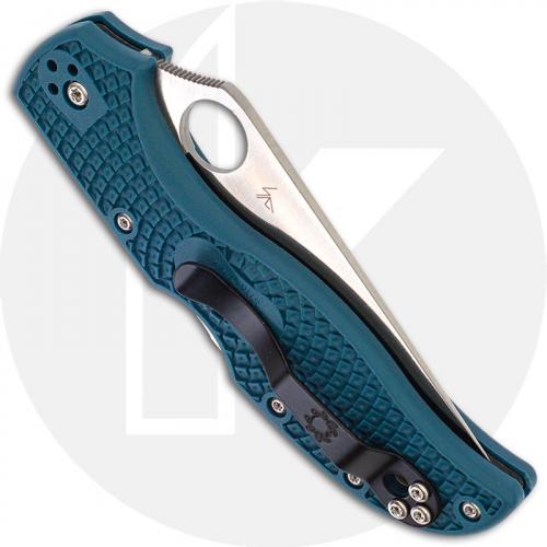 Spyderco Stretch 2 Lightweight K390 - C90FP2K390 - Straight Spine - K390 Clip Point - Blue FRN - Lock Back