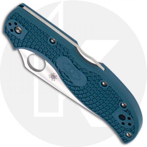 Spyderco Stretch 2 Lightweight K390 - C90FP2K390 - Straight Spine - K390 Clip Point - Blue FRN - Lock Back