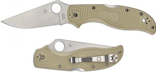 Spyderco Stretch Knife C90FPIV2 Sprint Run - VG-10 Straight Spine Blade - Ivory FRN Handle - Made in Japan