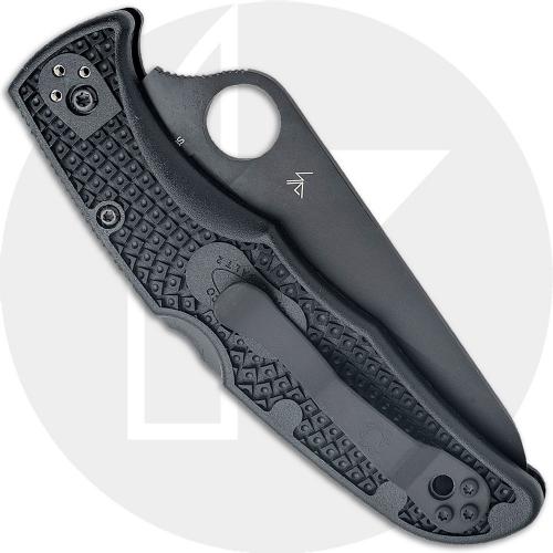 Spyderco Pacific Salt 2 C91PBBK2 Knife - Plain Edge Black H2 - Black FRN - Lock Back