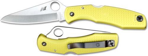 Spyderco Knives: Spyderco Pacific Salt Knife, Yellow Handle, SP-C91PYL