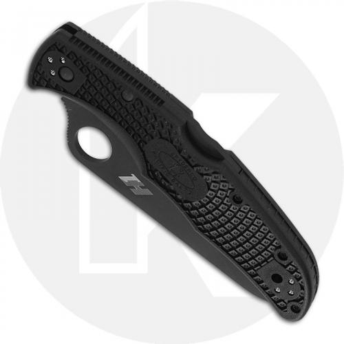 Spyderco Pacific Salt 2 C91SBBK2 - Serrated Black H2 Blade - Black FRN - Lock Back