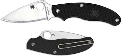 Spyderco C94PBK UK Penknife Non Locking Leaf Blade Black FRN Handle USA Made