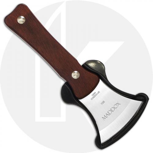 Spyderco Maddox Knife - FB10P - 440C Crescent Blade - Wine Colored Epoxy Laminate - Boltaron Sheath / Cover - Discontinued Item