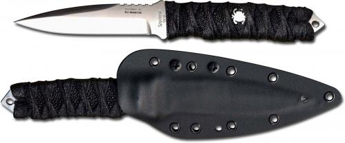 Spyderco Kumo Knife - FB11P - VG-10 Drop Point - Black Cord Wrap over Stingray Skin - Kydex Sheath with Tek-Lok - Discontinued Item - Serial # - BNIB