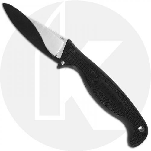 Spyderco Vagabond Knife - FB12P - AUS-6 Drop Point Blade - Black FRN - Rotating Blade Cover - Discontinued Item - Serial # - BNI