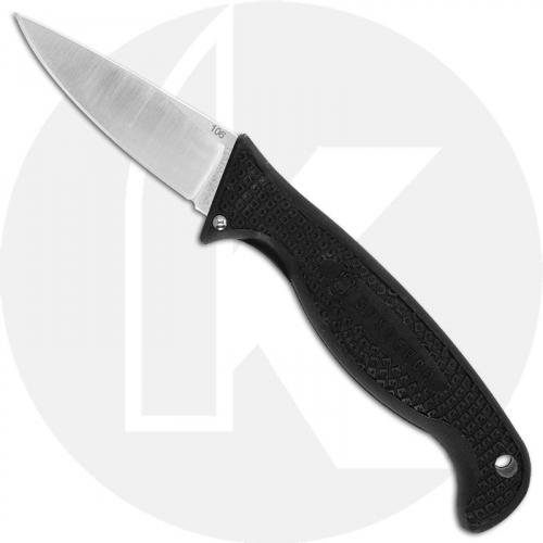 Spyderco Vagabond Knife - FB12P - AUS-6 Drop Point Blade - Black FRN - Rotating Blade Cover - Discontinued Item - Serial # - BNIB