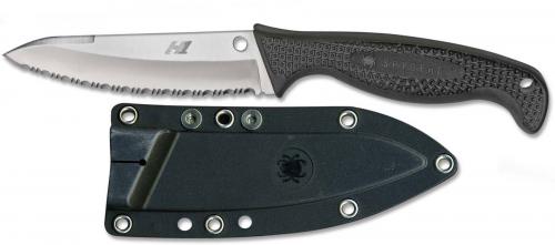 Spyderco Aqua Salt Knife - FB23SBK - Serrated H-1 with Black FRN - Discontinued Item - Serial # - BNIB