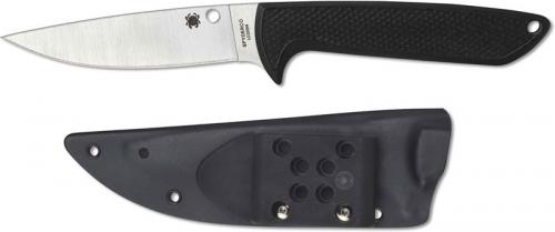 Spyderco WaterWay FB43GP Lance Clinton Rust Proof Drop Point Black G10 Fixed Blade Knife