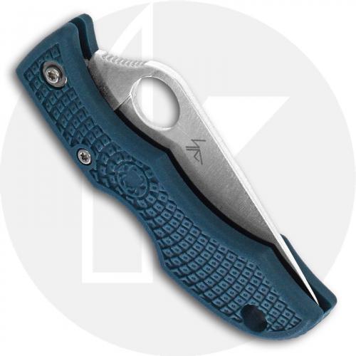 Spyderco Ladybug 3 LFP3K390 - Plain Edge Satin K390 Blade - Blue FRN - Lock Back