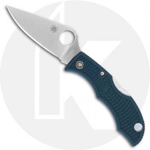 Spyderco Ladybug 3 LFP3K390 - Plain Edge Satin K390 Blade - Blue FRN - Lock Back