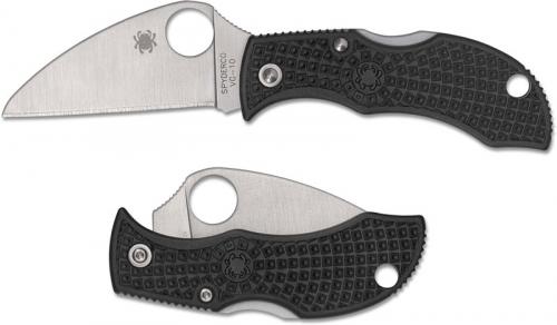 Spyderco Manbug Lightweight Knife - MBKWP - VG-10 Wharncliffe - Black FRN - Lock Back