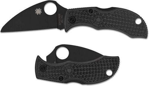 Spyderco Manbug Lightweight Knife - MBKWPBK - Black VG-10 Wharncliffe - Black FRN - Lock Back