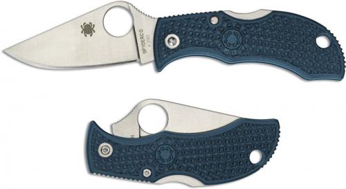 Spyderco Manbug Lightweight K390 - MFPK390 - K390 Drop Point - Blue FRN - Lock Back