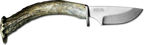 Silver Stag CC20 Crown Casper D2 Drop Point Fixed Blade with Antler Crown Handle USA Made