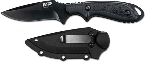 Smith and Wesson M&P Shield Fixed Blade Black Drop Point Black GFN Handle 1084320
