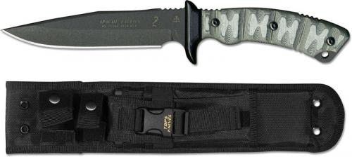 TOPS Knives Apache Falcon Knife AFAL-01 - Snake Blocker Fighter - Tactical Gray 1095 Steel - Black Linen Micarta - USA Made