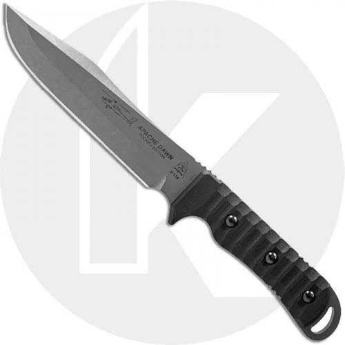 TOPS Knives Apache Dawn Rockies Edition APAD-02 - Tumbled 1095 Clip Point - Rocky Mountain Tread Black G10 - USA Made