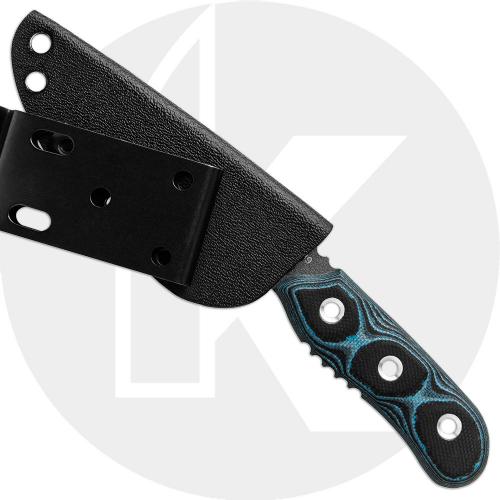 TOPS Knives Blue Otter Knife BLUOT-01 - Tactical Grey 1095 - Blue / Black G10