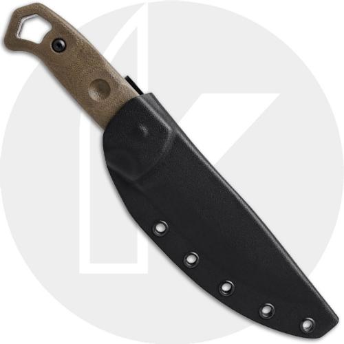 TOPS Knives Brakimo Knife BRAK-02 - Joe Flowers - Bushcraft Global - Tungsten Cerakote 1095 - Green Micarta
