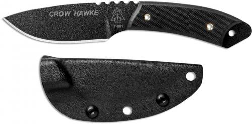 TOPS Knives Crow Hawke CRH-01 - Black 1095 Hunters Point - Black G10 - USA Made